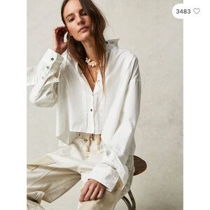 Free People We the Free Remade Poplin Shirt. Size XS